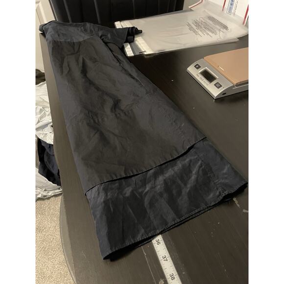 COS Womens Poplin Tunic Shirt Dress Size 2 Black Silk Blend Button Up Modern - Picture 7 of 8